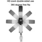 Double-sided desktop LED makeup mirror with rotating 360-degree flip arms