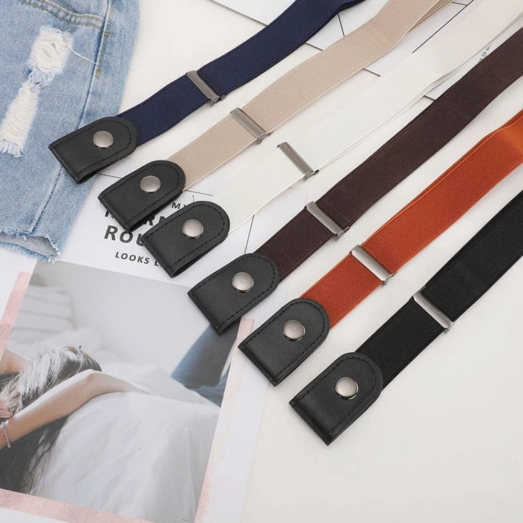 Assorted-color elastic PU waistbands with snap-tab buckle-free closures