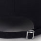 Black baseball cap adjustable back strap with metal square buckle