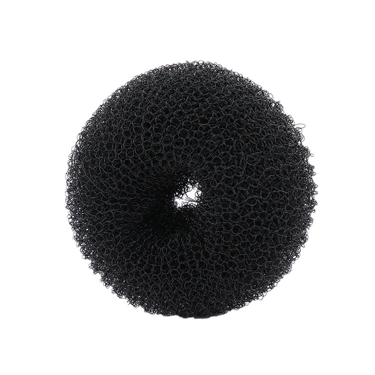 Black donut hair ring bun shaper with center cutout