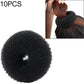 Black donut hair ring bun shaper, round loop shape