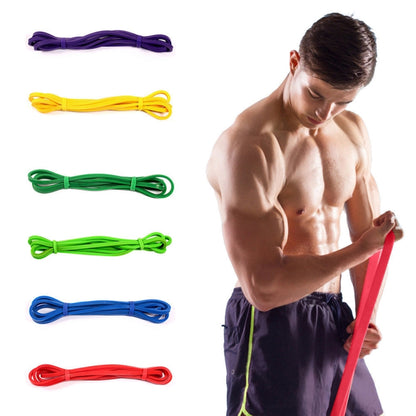 Elastic latex resistance bands, multicolor loop straps for yoga and strength training
