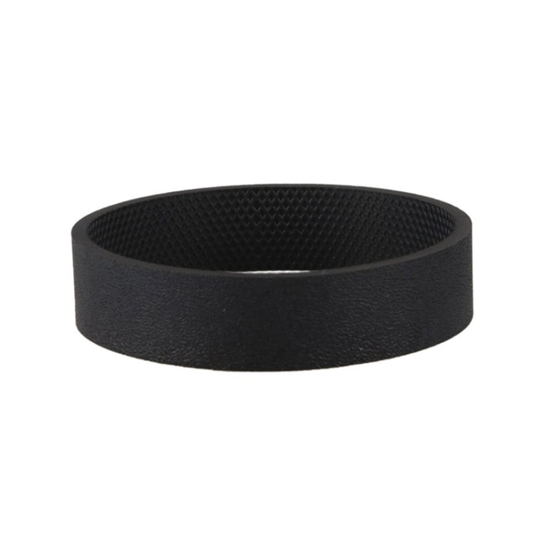 Black vacuum drive belt, wide circular band