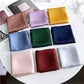 Soft Imitated Silk Fabric Solid Color Small Square Scarf Professional Silk Scarf for Women, Length: 70cm