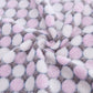 Pet flannel blanket close-up, plush pastel dot pattern fleece