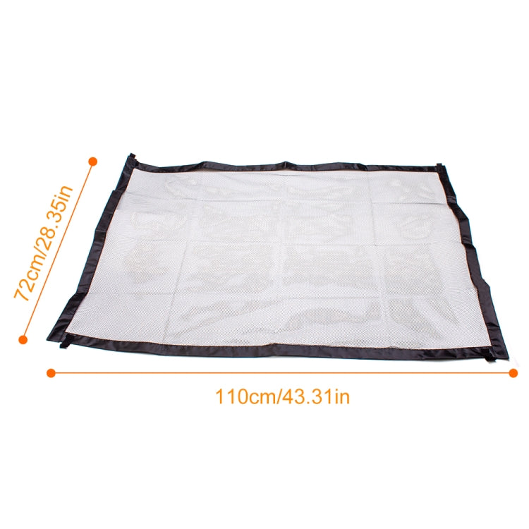 Portable pet fence gate panel, white mesh with black edging, 110cm width