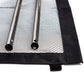 Metal support poles for portable pet fence gate, chrome finish with mounting tips