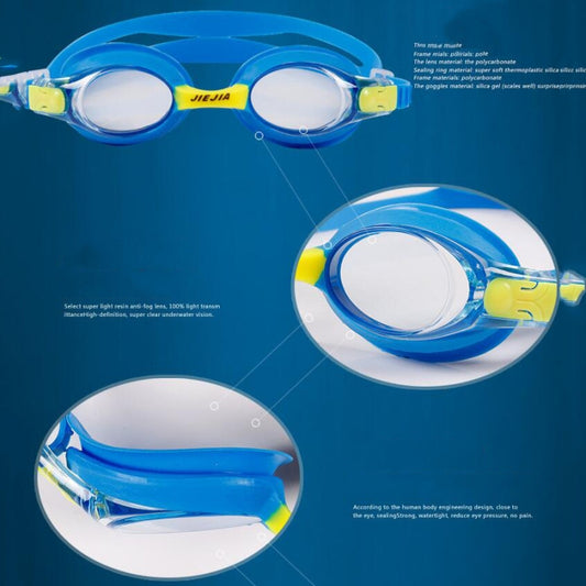 JIEJIA J2670 Silicone Swimming Goggles for Children, J2670 (Yellow), J2670 (Red), J2670 (Blue), J2670 (Pink)