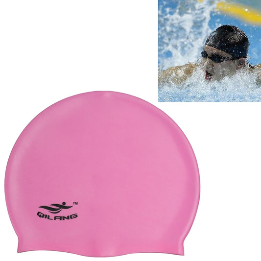 Adult Solid Color Waterproof Silicone Swimming Cap, Silicone Swimming Cap(Pink), Silicone Swimming Cap(Purple), Silicone Swimming Cap(Silver), Silicone Swimming Cap(Black), Silicone Swimming Cap(Dark Blue), Silicone Swimming Cap(Wine Red)              ...