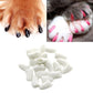 Silicone cat nail caps set, white claw covers for pet paws