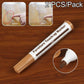 Oak furniture scratch repair marker pen with flip-top cap and applicator tip