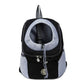 Soft-sided pet carrier backpack with ventilated front tunnel window, black and gray