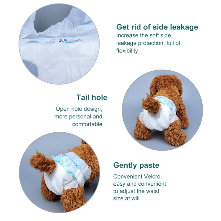 Dog diaper pants with flexible side protection, tail hole, and Velcro fastening