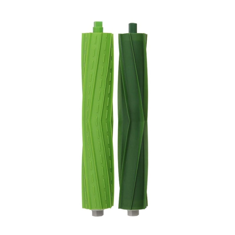Robot vacuum main brush rollers, green and dark green replacement pair
