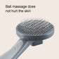 Pet grooming brush pin head with dense metal needles on gray round plate
