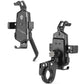 Bicycle phone holder kit: black clamp phone mount with rear support bracket pieces