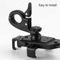 Black bike phone holder clamp with easy-install bracket and adjustable arms