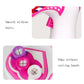Pink and white braid machine head with circular discs and side lever