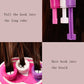 Three-strand braid machine with long tube and pull-out hair hooks