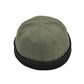 Foldable brim hat in army green with small grommet vents and stitched panel seams