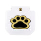 White automatic dog water fountain base with paw-print logo and metal inlet
