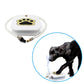 White automatic dog water fountain with paw logo and tubing set shown