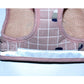 Pink grid pet chest harness vest hem with cushioned padding and mesh lining