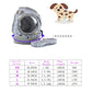 Gray plaid pet chest leash vest set with rope attachment and size chart