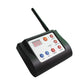 Waterproof wireless dog trainer remote with LCD display, antenna, and control buttons