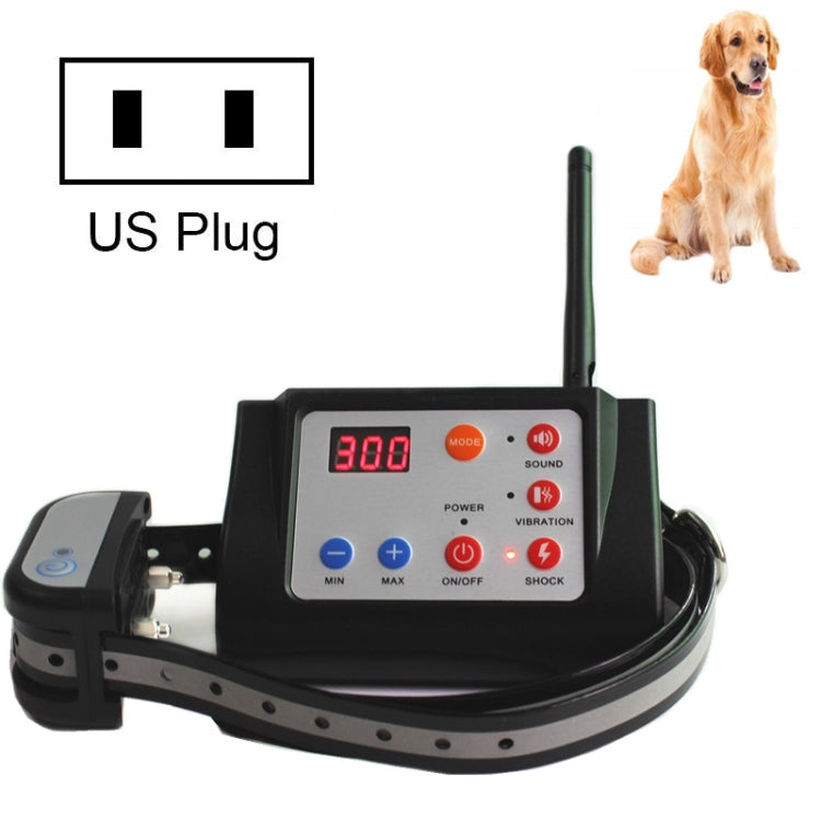 Wireless waterproof dog training remote collar receiver with US plug and vibration settings