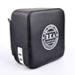 Black square wall target pad with RKA logo and side mounting strap