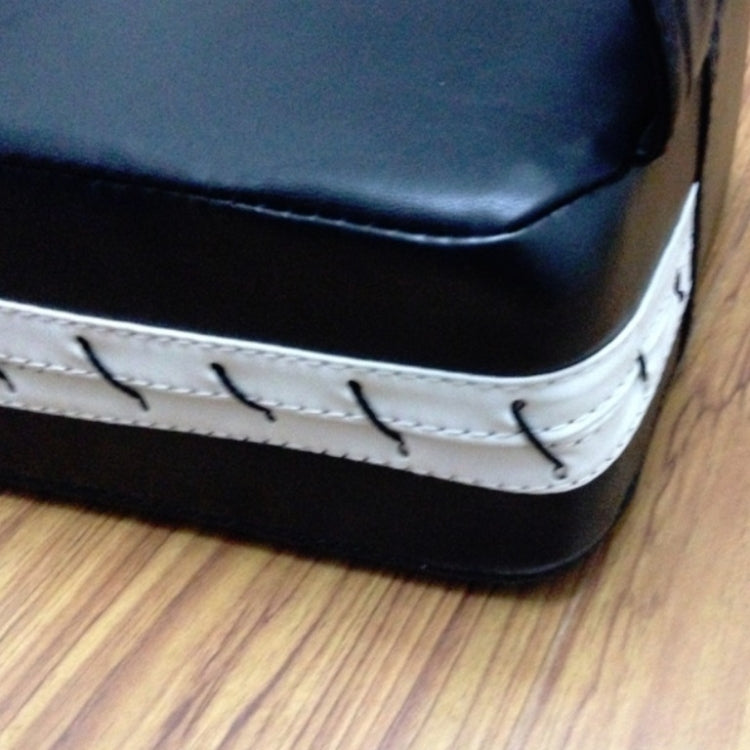 Target pad edge with white trim and stitched panel detail