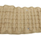 Khaki air bladder lumbar belt section with raised air channels and grommets
