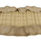 Khaki inflatable lumbar belt with raised air cells and wavy top edge