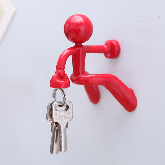 2 PCS Cute Humanoid Strong Magnet Key Hanger Multifunctional Magnetic Refrigerator Magnet, Random Color Delivery, Key Hanger