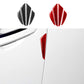 Carbon fiber anti-collision sticker set with red and black pieces