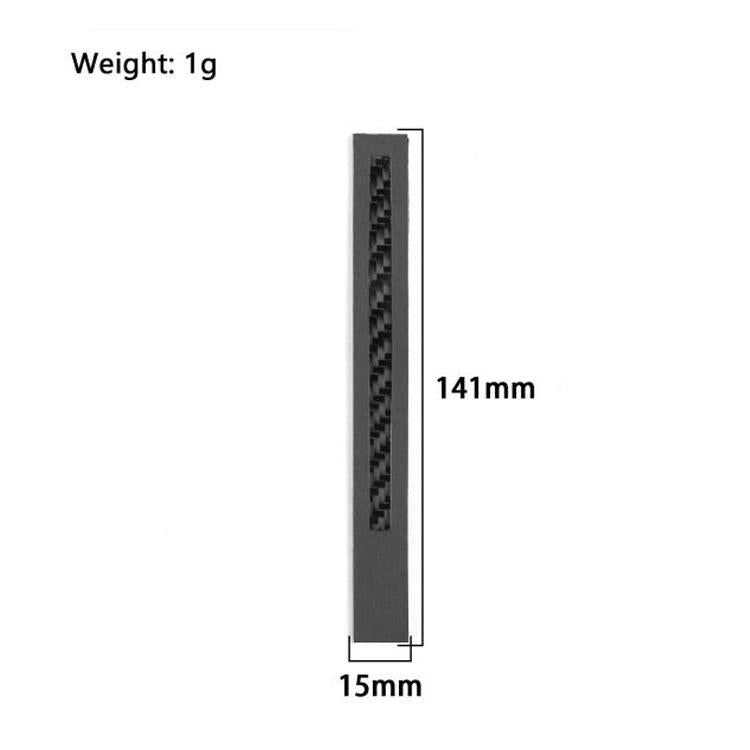 Black centering sticker strip, 141mm length and 15mm width
