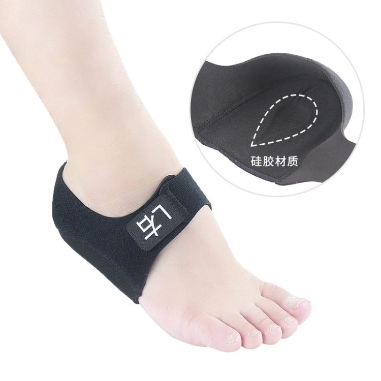 Black heel gel protective sock with cushioned heel pad and fabric strap