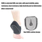 Black heel gel cushion cover with cushioned heel cup and fabric toe strap