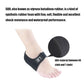 Black heel gel protective cover with fabric strap and cushioned heel pad