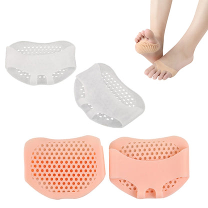 Breathable honeycomb forefoot pads set of 5 pairs, gray and peach toe sleeves
