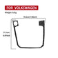 Black carbon-fiber style gear shift panel trim sticker, rectangular trim with cutout.