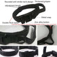 Black thickened traction dog collar with metal snap and zinc alloy button