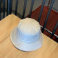 Cream corduroy fisherman hat with wide brim and foldable crown