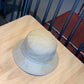Corduroy fisherman hat in light blue, foldable bucket style with short brim