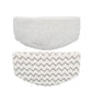 Steam mop cloth cover set: plain white pad and gray zigzag chevron pad