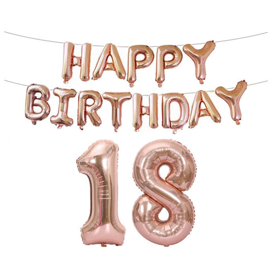 Birthday Decoration Aluminum Foil Balloon 40 Inch Big Number Aluminum Foil Balloon Decoration Set, 18, 21, 30, 40, 50, 60