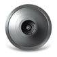 Circular vacuum motor assembly with central spindle and dark fan cover