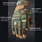 Camo motorcycle gloves with stretch fabric and rubber protective knuckle pads