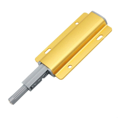 Gold aluminum cabinet door bouncer with push-pull handle and mounting plate